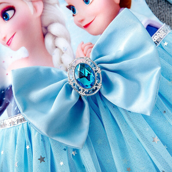 Kids Autumn Winter Dresses for Girls Carttom Frozen Elsa Princess Dress Girl Longsleeve Party Vestidos Dress Children Clothing ZopiStyle