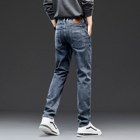 2022 Top Brand Best Price Comfort Straight Denim Pants Men&#39;s Jeans Business Casual Elastic Male High Quality Trousers ZopiStyle