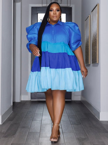 Plus Size Dresses For Women 5XL 2023 Summer Puff Sleeve Loose Evening Birthday Party Dresses Chic African Dress Robe Vestidos ZopiStyle