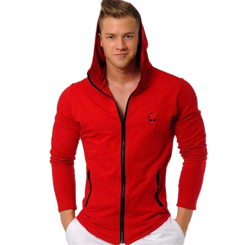 Men Cotton Zipper Hoodies Male Casual Fashion Slim Sweatshirt Gym Fitness Bodybuilding Jacket Coats Male Autumn Tops Clothing ZopiStyle