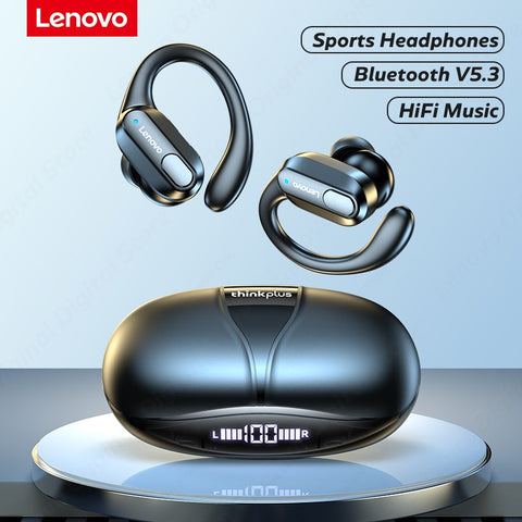 Lenovo XT80 Bluetooth 5.3 Earphones True Wireless Headphones with Mic Button Control Noise Reduction Earhooks Waterproof Headset ZopiStyle