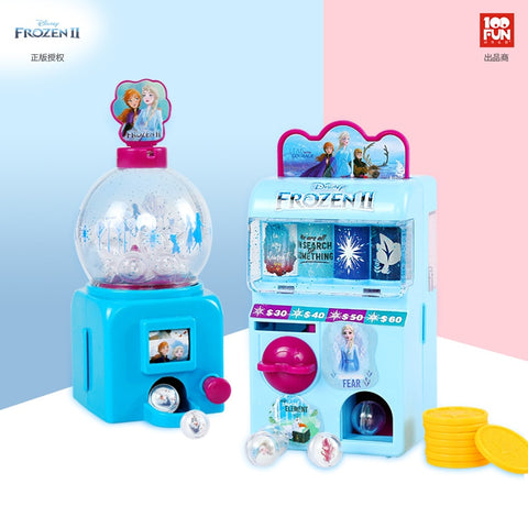 Disney Frozen Mini Vending Machine Girl Plays House Toy Frozen PVC Coin Slot Machine Candy Machine Children&#39;s birthday Gifts ZopiStyle