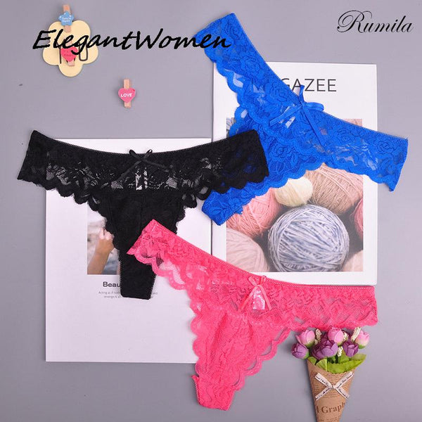 6Pc Women&#39;s Panties Sexy Lace Thong Low Waist Underwear For Female Solid Color Underpants Woman Panty Girls Lingerie Briefs 2022 ZopiStyle