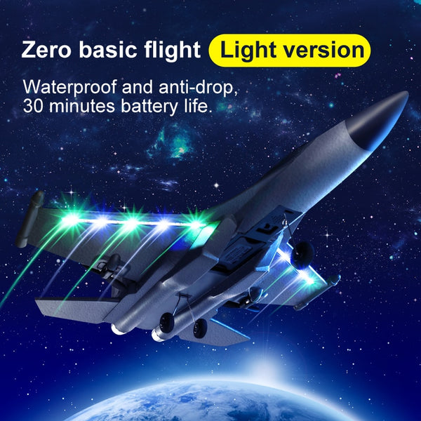RC Glider Toy Big Size 2.4GHz 2CH Foam EPP Material Folding Wing Low Power Outdoor Remote Control Airplane Toy For Children New ZopiStyle