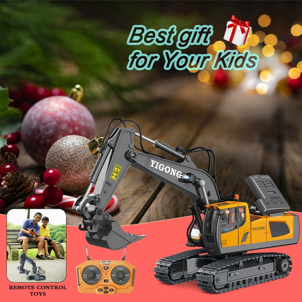 1:20 RC Excavator Dumper Car 2.4G Remote Control Engineering Vehicle Crawler Truck Bulldozer Toys for Boys Kids Christmas Gifts ZopiStyle