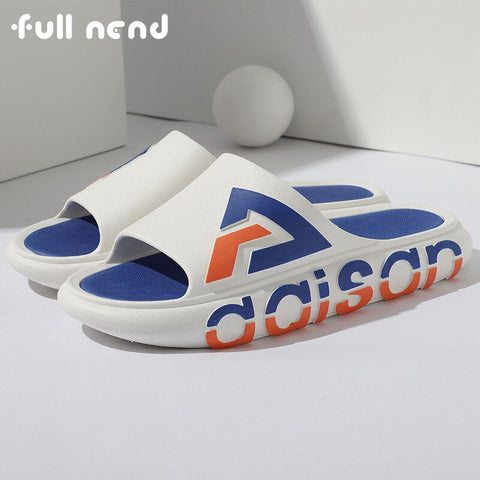 Men Slippers 2022 New Summer Casual Beach Flip Flops Mens Fashion Platform Shoes Indoor Couple Letter Bathroom Non-slip Slipper ZopiStyle