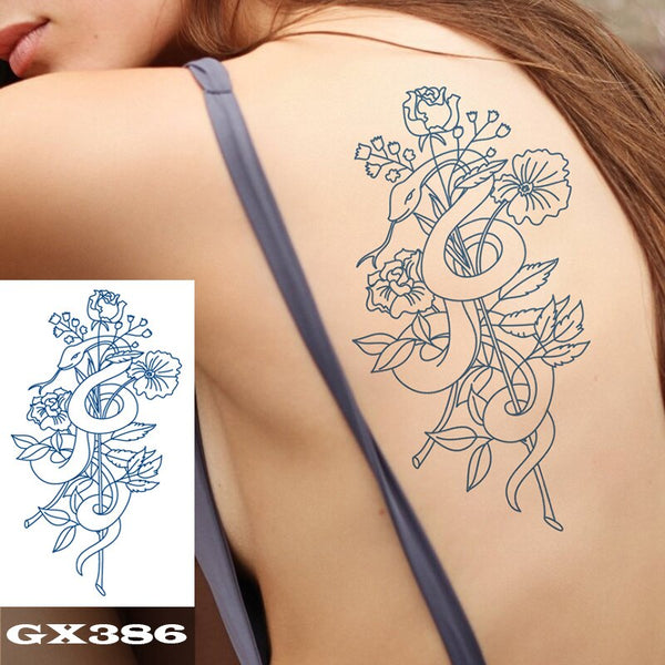 Semi Permanent Temporary Tattoo Sticker， Totem Tattoo Designs Symbols Long lasting Waterproof for Women Men ZopiStyle