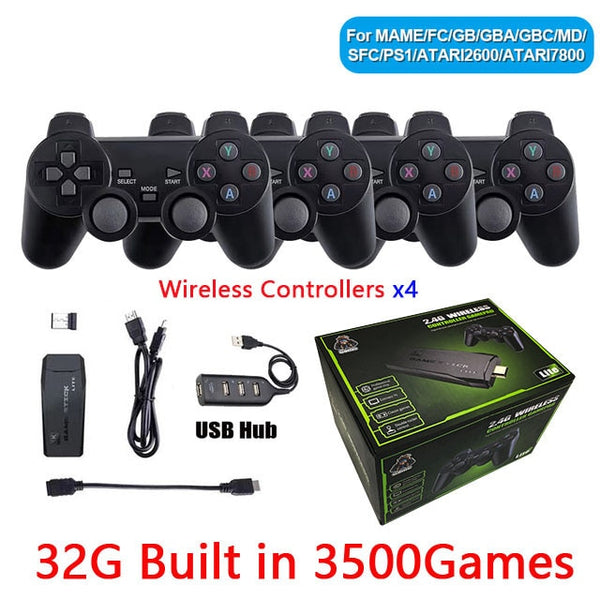 Portable video game console, 4K, 2.4G, wireless control, wireless retro classic video game console, including 10000 games ZopiStyle