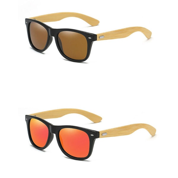 Classic Bamboo Wood Sunglasses Brand Design Men Women Coating Mirror Sun Glasses Fashion Sunglass Retro Glasses UV400 Shades ZopiStyle