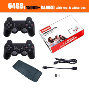 Video Game Consoles 4K HD 2.4G Wireless 10000 Games 64GB Retro Mini Classic Gaming Gamepads TV Family Controller For PS1/GBA/MD ZopiStyle