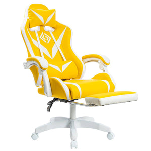 135 Degrees Gaming Chair RGB Light Office Chair Bluetooth Speaker Gamer Computer Chair Ergonomic Swivel 2 Point Massage Recliner ZopiStyle