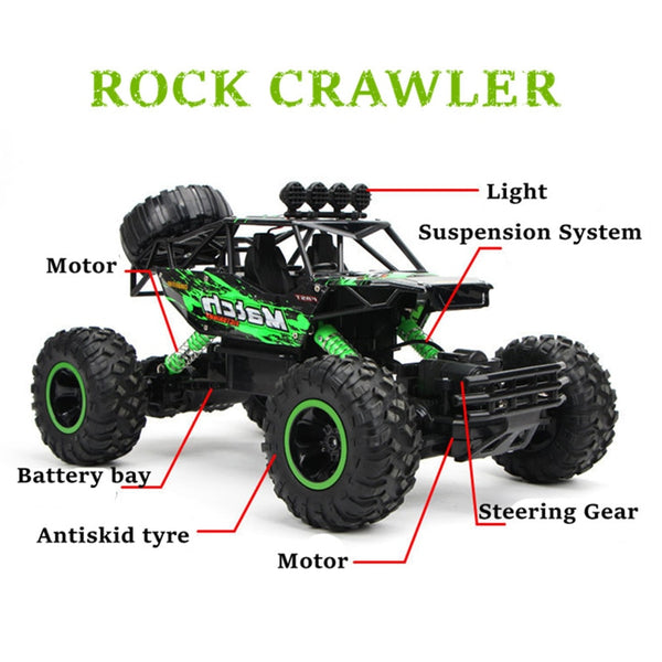 ZWN 1:12 / 1:16 4WD RC Car With Led Lights 2.4G Radio Remote Control Cars Buggy Off-Road Control Trucks Boys Toys for Children ZopiStyle