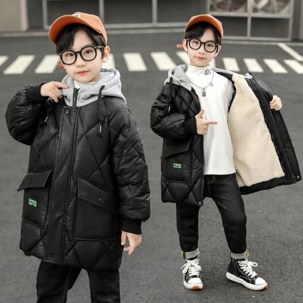 Children Winter Cotton Jacket Boy Toddler Clothes Thick Warm Hooded Coat Kids Parka Teen Winter Clothing Outerwear Snowsuit ZopiStyle
