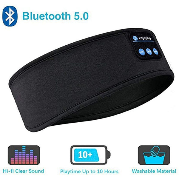 Fone Bluetooth Earphones Sports Sleeping Headband Elastic Wireless Headphones Music Eye Mask Wireless Bluetooth Headset Headband ZopiStyle