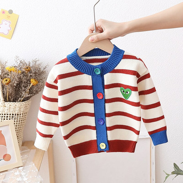 2021 New Autumn Winter Kids Sweater Coats Casual 1-5Yrs Baby Clothing Warm Boys Child Outwear Knitted Cardigan Sweater For Girls ZopiStyle