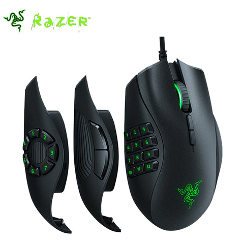 Free shipping Games Mice Razer Naga Programmable Wired Trinity 16,000 DPI RGB Optical Gaming Mouse ZopiStyle