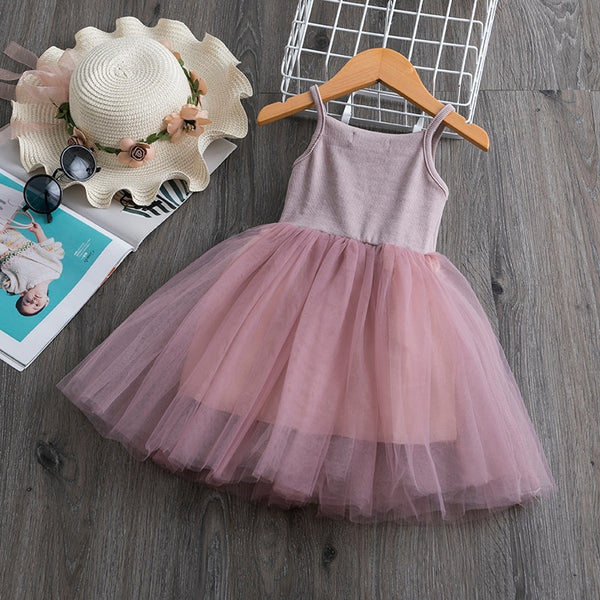 Summer Cute Girls Sequined Princess Dress Kids Sleeveless Tulle Clothes Children Birthday Party Vestido Kids Easter Tutu Costume ZopiStyle