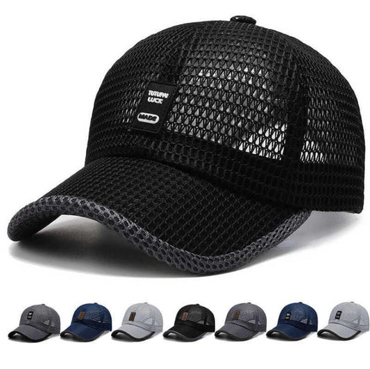 2022  Men&#39;s Mesh Baseball Cap Breathable Summer Caps Dad Hat Outdoor Fishing Hats Bone Gorras Snapback Trucker Cap ZopiStyle