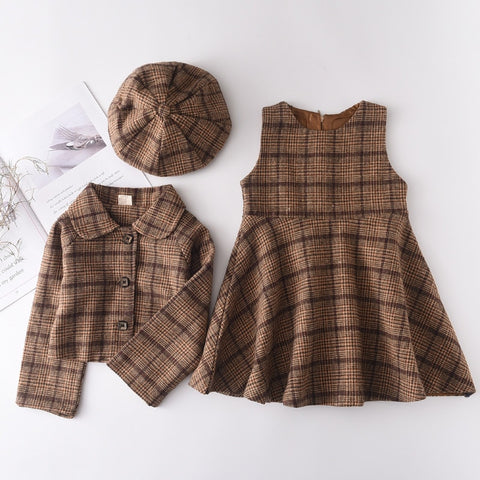Menoea Kids Clothes Girls Set 2022 Autumn Fashion Winter Wool Coats And Skirts Boutique Kids Clothing Sets Teenager Fall Outfits ZopiStyle