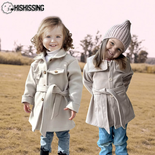 KISKISSING Girl Children&#39;s Coat Autumn Solid Toddler Winter Jacket Clothing for Kids Outerwear Fashion Children Coat Girls 2022 ZopiStyle