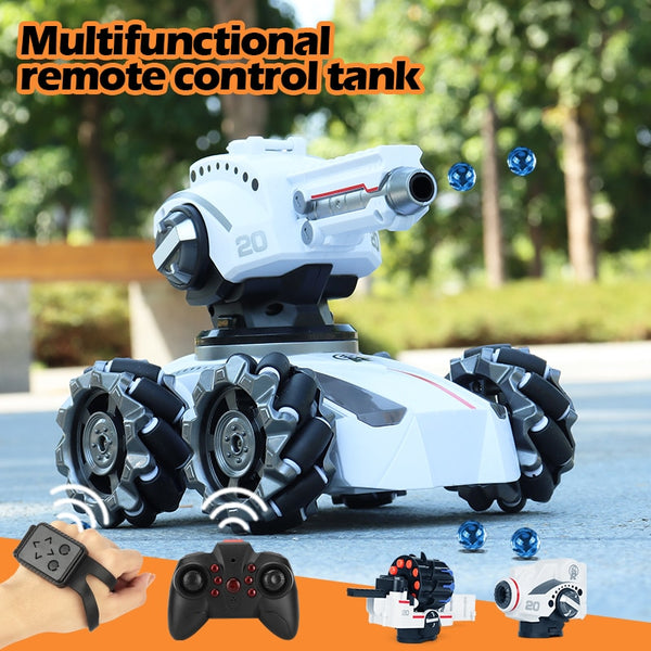All Terrain Rc Tank Spray Fog That Shoots 4WD Off-Road Kids Model Remote Control Car Toys With LED Lights/Sounds Children&#39;s Gift ZopiStyle
