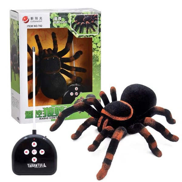 Super Big Than Hand Four-way Remote Control Spider Simulation Black Widow Tarantula Scary Electronic Crawling Insect Pet Toy ZopiStyle