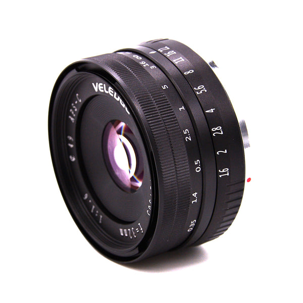 VELEDGE 32MM F1.6 Large Aperture Manual Prime Fixed Lens APS-C for Sony E-Mount Digital Mirrorless Cameras NEX 3 NEX 3N NEX 5 NEX 5T NEX 5R NEX 6 7 A5000, A5100, A6000, A6100,A6300 A6500 black ZopiStyle
