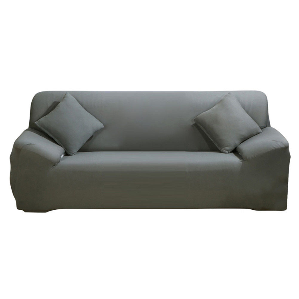 All-Season Elastic Full-wrap Anti-slip Sofa Cover Home Decoration gray_Four people 235-310cm (90 ZopiStyle