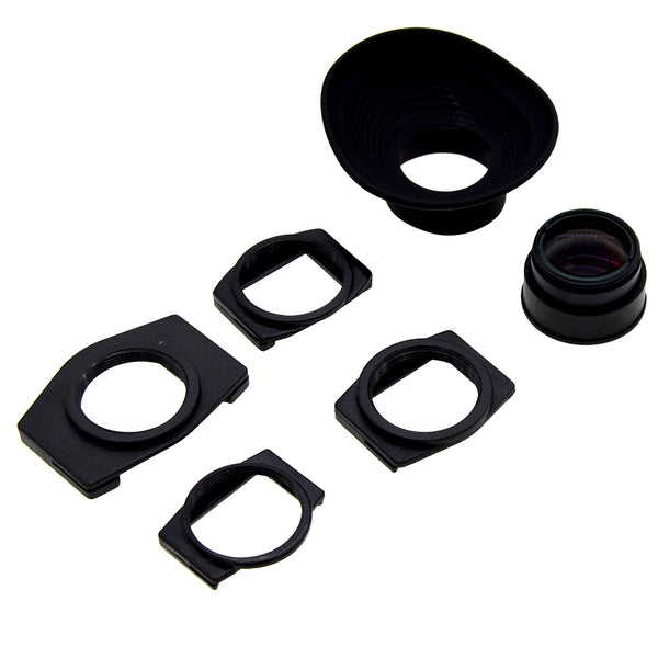Viewfinder 1.08-1.62X Zoom Magnifier Eyepiece Adjustable Eyecup Magnifying For Canon Nikon Olympus Pentax Sony Fujifilm Samsung Minolta black ZopiStyle