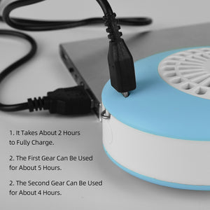 Portable Desktop MINI Fan with Mirror Cool Summer Phone Stand USB Charging Desk Fan,Blue blue ZopiStyle