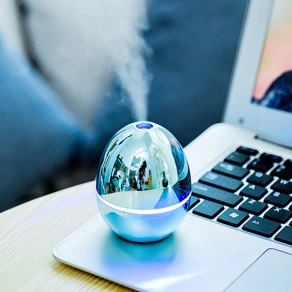 Egg Shape Air Humidifier Mini USB Car Aromatherapy Humidifier for Desktop Home Office blue ZopiStyle