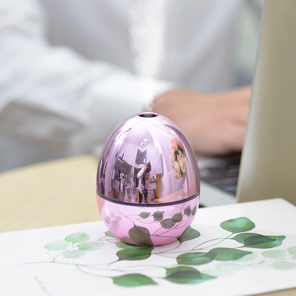 Egg Shape Air Humidifier Mini USB Car Aromatherapy Humidifier for Desktop Home Office Pink ZopiStyle