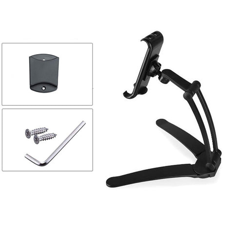 2-in-1 Kitchen Tablet Stand Wall Desk Mount Tablet Stand Fit For Tablet Smartphone Holders black ZopiStyle
