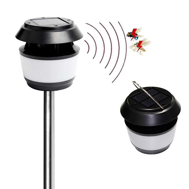 Solar Mosquito Killer Night Light Ultrasonic Outdoor Yard Garden Mosquito Repellent Trapping lamp White light ZopiStyle