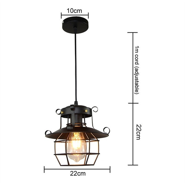 Retro Vintage Industrial Chandelier Lampshade Antique Ceiling Lamp for Home Cafe(Without Bulb) ZopiStyle