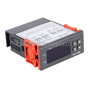 12V/24V/110V/220V STC-1000 Digital Temperature Controller Thermostat NTC K Gray Orange 220V ZopiStyle