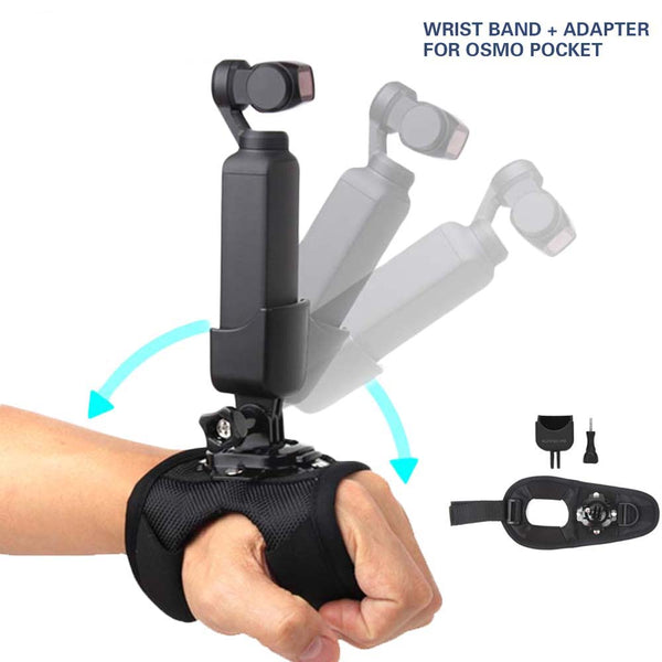 360 Degree Rotable Wrist Band Belt Supporting Adapter for DJI OSMO POCKET  black ZopiStyle
