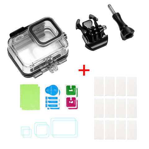 For Gopro Hero 8 Camero Screen Device Waterproof Case Screen Tempered Film Anti-fog Film Overall Protection Waterproof shell + anti-fog film + tempered film ZopiStyle