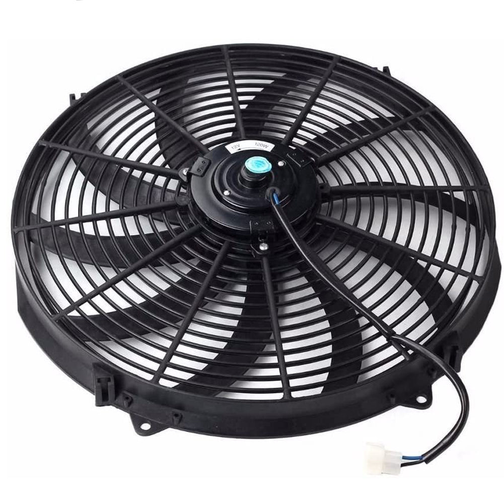 2PACK 12"" High Performance Electric Radiator Cooling Fan Push Pull Slim 12V 80W 1550 CFM with Mounting Kit ZopiStyle