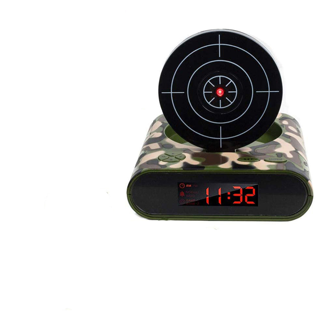 72-CB340 LED Display Alarm Clock Game Infrared Induction Target Alarm Clock 3.875x7.875x7 Camouflage ZopiStyle