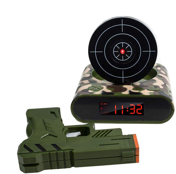 72-CB340 LED Display Alarm Clock Game Infrared Induction Target Alarm Clock 3.875x7.875x7 Camouflage ZopiStyle