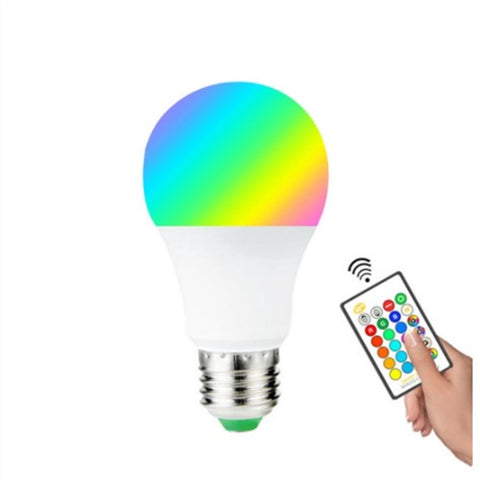 110v 220v E27 Led  Bulb 3w /5w /10w /15w RGB Variable Colors RGBW Led Light With Ir Remote Control + Memory Mode Home Decoration 5W ZopiStyle