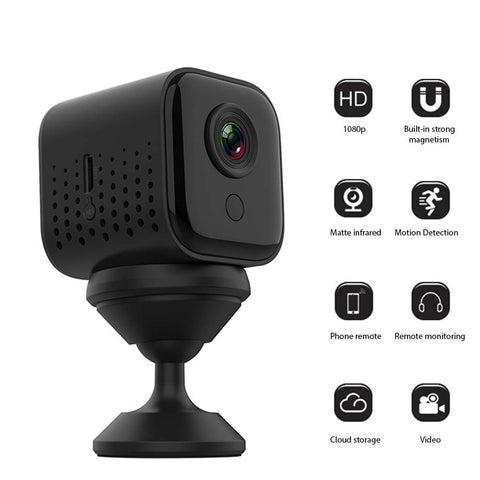 WIFI IP Camera 1920*1080P Built In Battery Wireless High Definition Cloud Storage Monitor black ZopiStyle