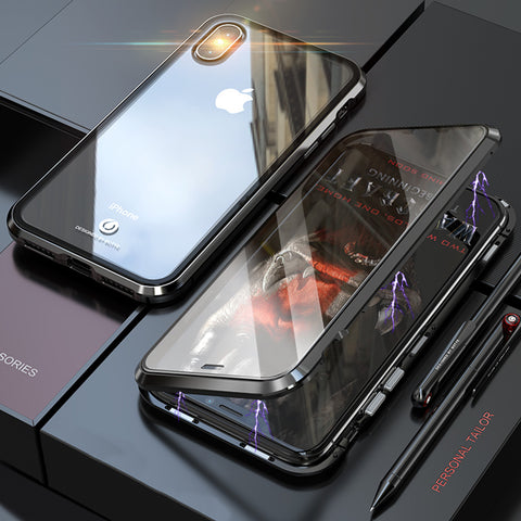 Front + Back Glass 360 Full Magnetic Case ZopiStyle