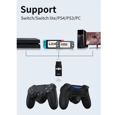 Dk40 Usb Wireless Bluetooth Adapter Receiver For Switch/switch Lite /ps4/ps3 And Pc Console black ZopiStyle
