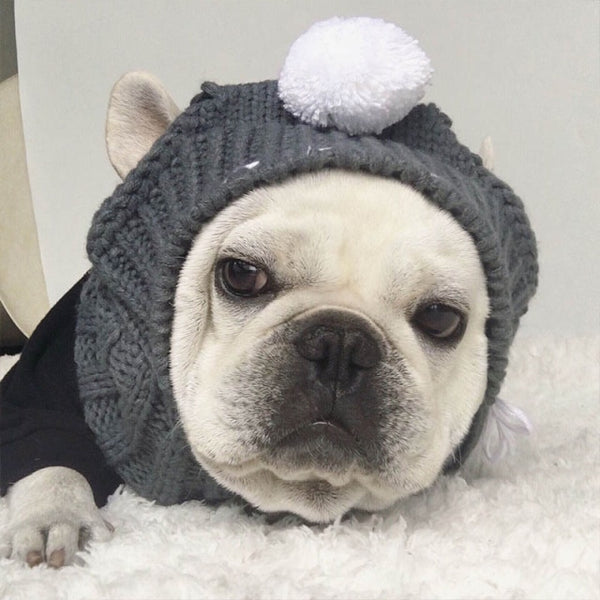 Winter Pet Hat Christmas Dog Cap Fat Large Dog Hats for Dogs Cats Accessories French Bulldog Caps for Dogs Labrador New Year Hat ZopiStyle