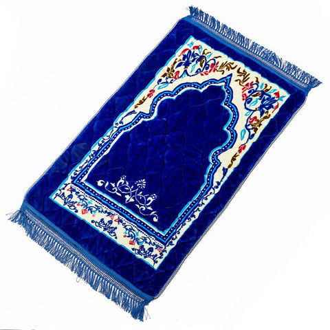 Fleece Muslim Prayer Mat Lightweight Thin Carpet Islam Eid Ramadan Gift Baolan_75*120cm ZopiStyle