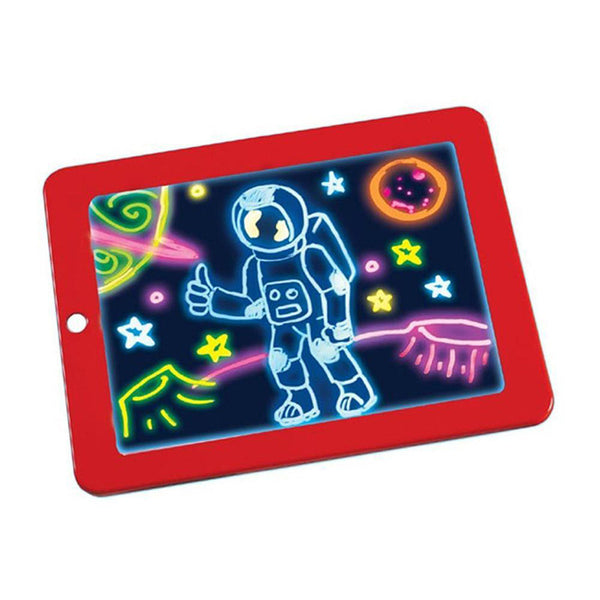 Children Painting Board 3D Drawing Pad Writing Plate Kids Art Sketchpad With Brush Cards Boys Girls Christmas Gift Red ZopiStyle