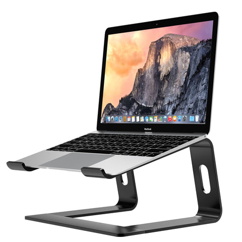 Laptop Riser Stand Universal Detachable Portable Aluminum Alloy Notebook PC Desk Holder black ZopiStyle