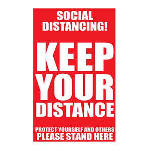 12pcs Stickers Social Distancing Keep Your Distance Stand Here Line Crowd Control Floor Sticker Decals ZopiStyle